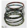 Image 1 : SET OF 7 CLOISONNE ENAMEL BRACELETS - FOR LUCK.