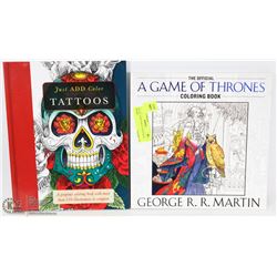 SET OF 2 NEW ADULT COLOURING BOOKS -
