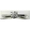 Image 1 : 36) 10KT WHITE GOLD SOLITAIRE DIAMOND RING