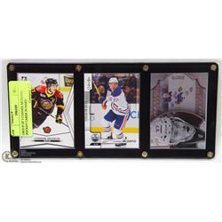 GROUP OF 3 CONNER MCDAVID HOCKEY CARDS IN HARD