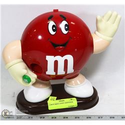 LARGE M&M CANDY DISPENSER.