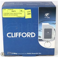 CLIFFORD 2 WAY ONE BUTTON REMOTE AUTO STARTER.