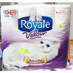 PACK OF 16 ROYALE DOUBLE ROLL TOILET PAPER
