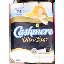 PK OF 12 CASHMERE DOUBLE ROLL TOILET PAPER
