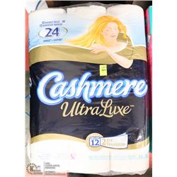PK OF 12 CASHMERE DOUBLE ROLL TOILET PAPER