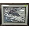 Image 1 : PAPER TOLE WOLF PICTURE 29X24