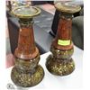 Image 1 : PAIR OF BOMBAY SHOWHOME CANDLE HOLDERS.