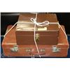 Image 1 : 2 VINTAGE BROWN SUITCASES 22X12X6 & 13X11X5.5