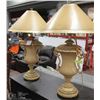 Image 1 : SET OF 2 ORNATE HANDMADE DESIGNER TABLE LAMPS.