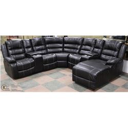 NEW BORDEAUX LEATHERETTE RECLINING SOFA