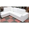 Image 1 : NEW WHITE LEATHERETTE 'L' SHAPE SECTIONAL