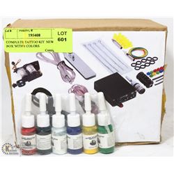 COMPLETE TATTOO KIT  NEW IN BOX WITH 6 COLORS