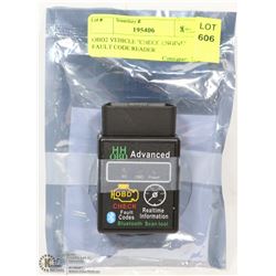 OBD2 VEHICLE "CHECK ENGINE" FAULT CODE READER