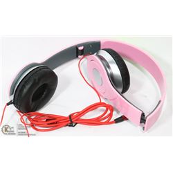 BEATS STYLE OVER EAR HEADPHONES   PINK