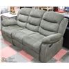 Image 1 : GREEN FABRIC RECLINING SOFA 79"