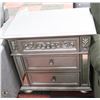 Image 1 : NEW GREY MIRRORED 3 DRAWER NIGHT STAND 29X18X29