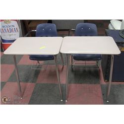 PAIR OF SCHOOL DESKS