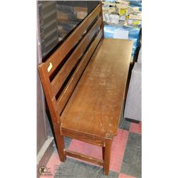 LARGE RUSTIC WOODEN BENCH 70X19