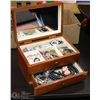 Image 1 : WOOD MUSICAL JEWELLERY BOX WITH