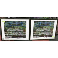 PAIR OF MONET THE JAPANESE THE FOOT BRIDGE