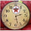 Image 1 : TEXACO WALL CLOCK ROUND 22"