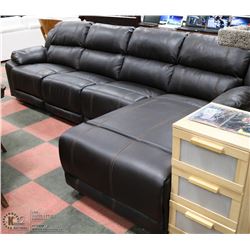 NEW BROWN LEATHERETTE RECLINING CHAISE LOUNGE