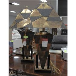 SET OF 2 ABSTRACT HANDMADE DESIGNER GOLD LEAF