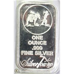 SILVERTONE 1 TROY OUNCE .999 SILVER BAR