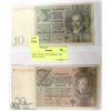 Image 1 : SHEET WITH TWO GERMAN 1929 BANK NOTES.