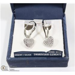 STERLING SILVER EARRINGS WITH SWAROVSKI ELEMENTS.