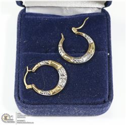 PAIR OF 10K GOLD EARRINGS FROM ISRAEL.