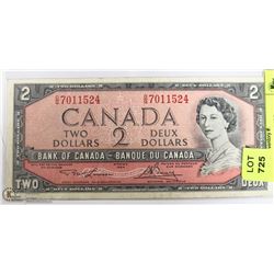 1954 CANADIAN $2 BILL