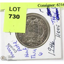 1946 - 50 CENT PIECE,  HOOF THRU 6