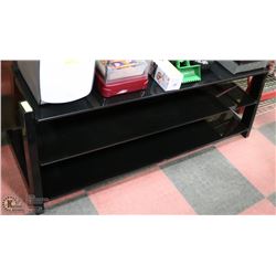 3-TIER HEAVY DUTY METAL & GLASS TV/MEDIA