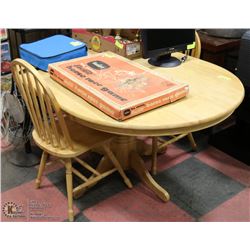 ESTATE SOLID WOOD OVAL PEDISTAL TABLE