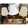 Image 1 : 3 SOLID BRASS LAMPS