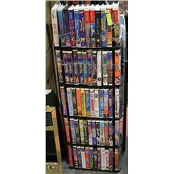 60 ASSORTYED CHILDRENS VHS MOVIES, MOSTLY
