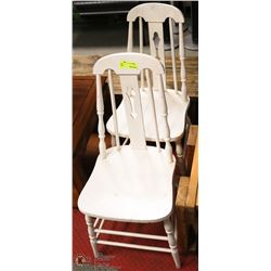 PAIR OF VINTAGE WOOD SIDE CHAIRS