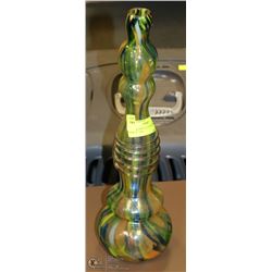 HAND BLOWN COLOURED GLASS VASE 16” TALL