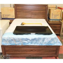 NEW QUEEN SIZE BEDFRAME WITH 2 NIGHT STANDS ON