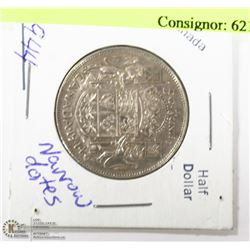 1944 - 50 CENT PIECE WITH NARROW DATE