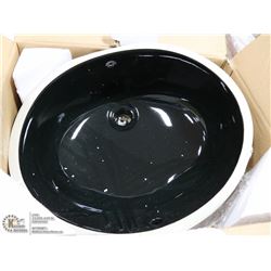 NEW BLACK CERAMIC UNDERMOUNT SINK