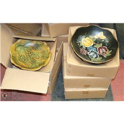 LOT OF 10 ASSORTED HANDPAINTED STYLE FRUIT BOWLS