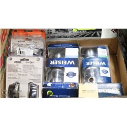 FLAT WITH NEW 2 DOOR HANDLES, 3 DEADBOLTS & BOX