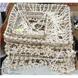 VINTAGE SHELL PLANT HANGERS