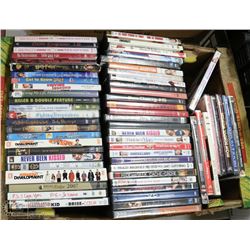 FLAT OF ASSORTED DVDS