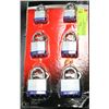 Image 1 : SET OF 6 NEW LAMINATED SECURITY PADLOCKS.