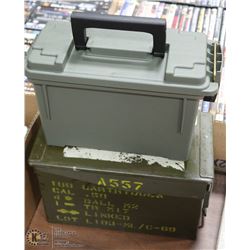 PAIR OF AMMO BOXES.