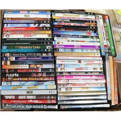FLAT OF APPROX 60 DVDS