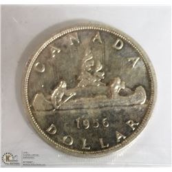 1956 CANADIAN SILVER DOLLAR ICCS MS62.